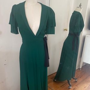 Reformation emerald midi dress size XS